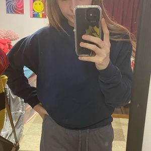 Navy Blue Hanes Mens Crewneck